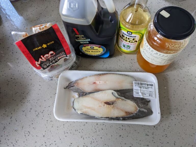 photo of ingredients to make misoyaki butterfish