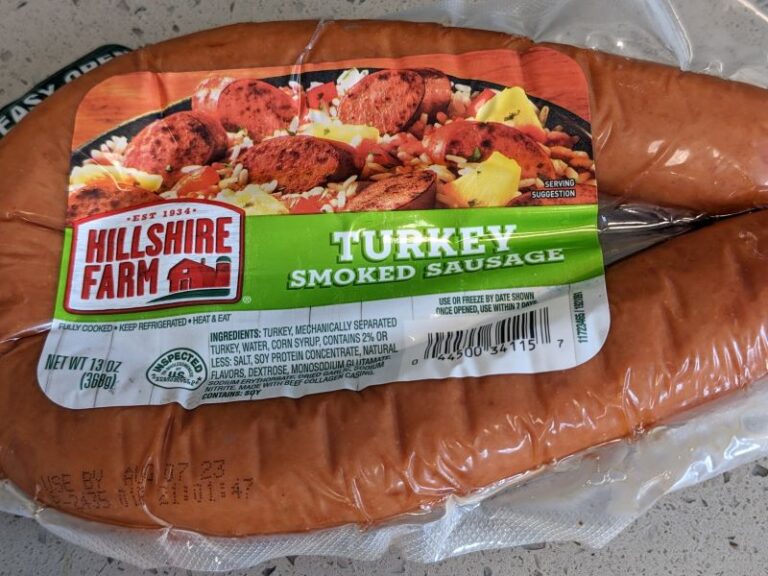Hillshire Farm turkey smoked sausage in package