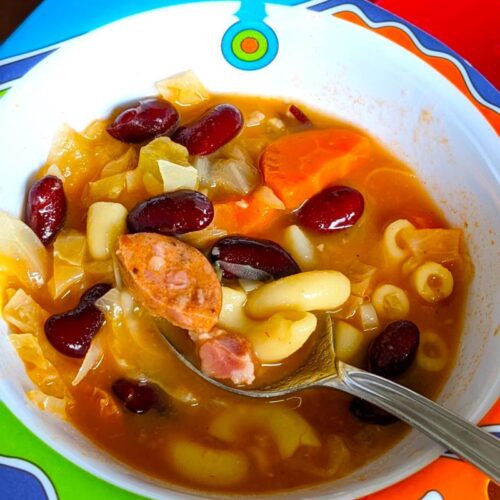 bowl of portuguese bean soup