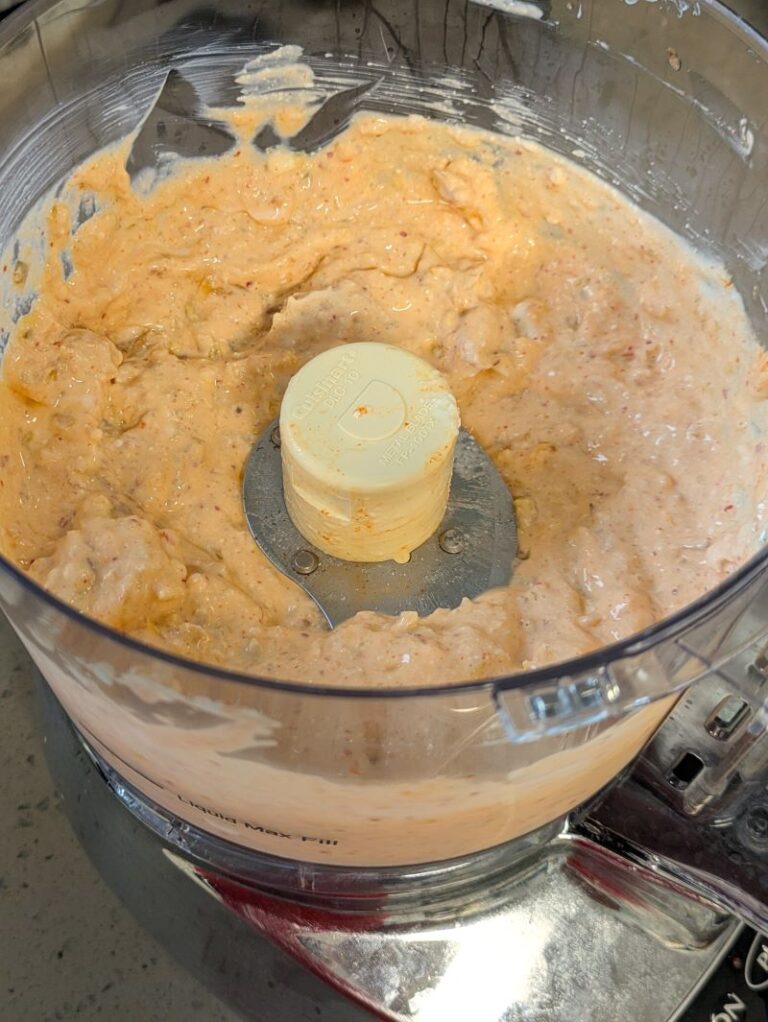 quick and easy cottage cheese kimchi dip in food processor