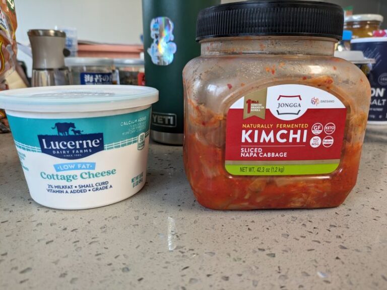 cottage cheese and kimchi