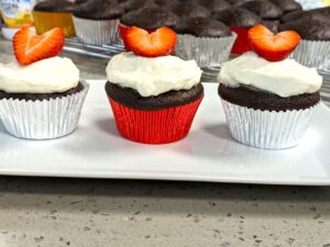 Chocolate Whole Wheat Olive Oil Cupcakes