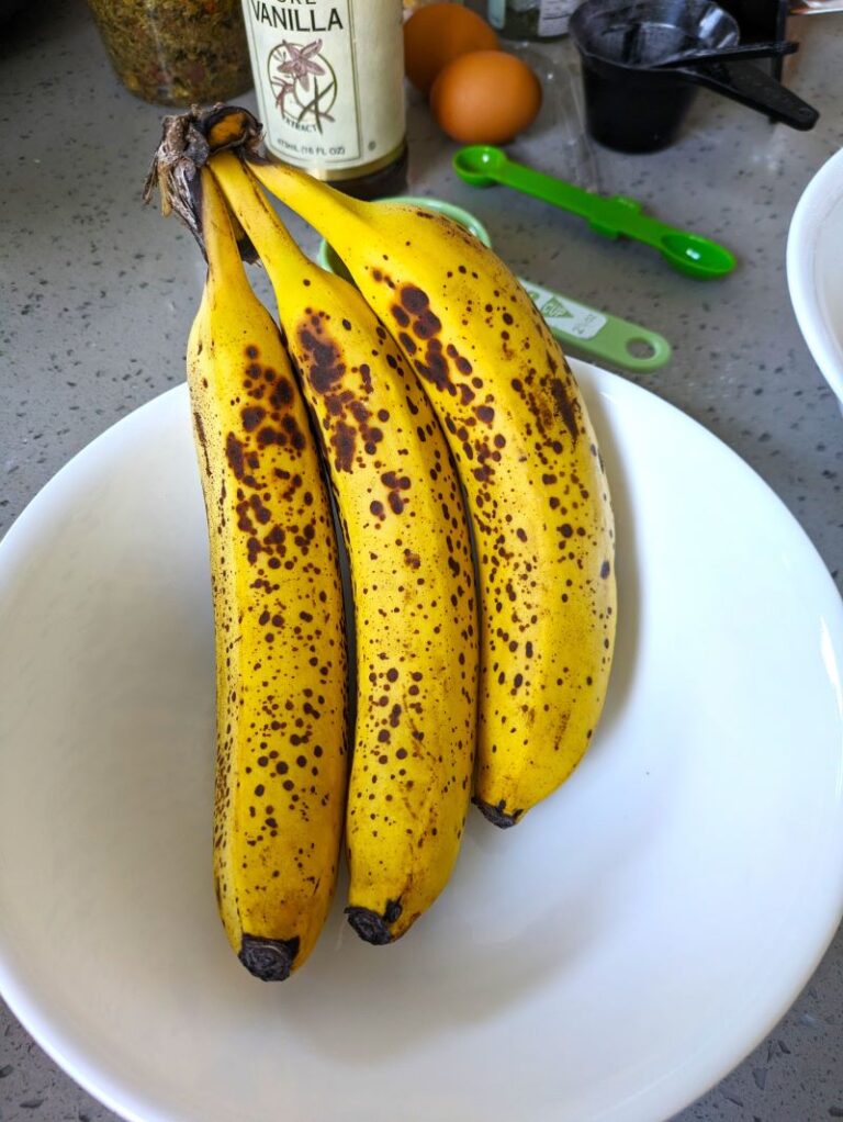 bowl of over ripe bananas in peel