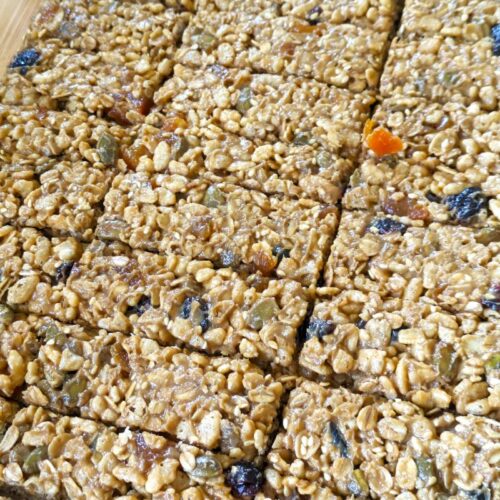 Hawaii Energy Bars without marshmallows cut in rectangles