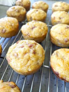 ham and cheese cornbread muffins