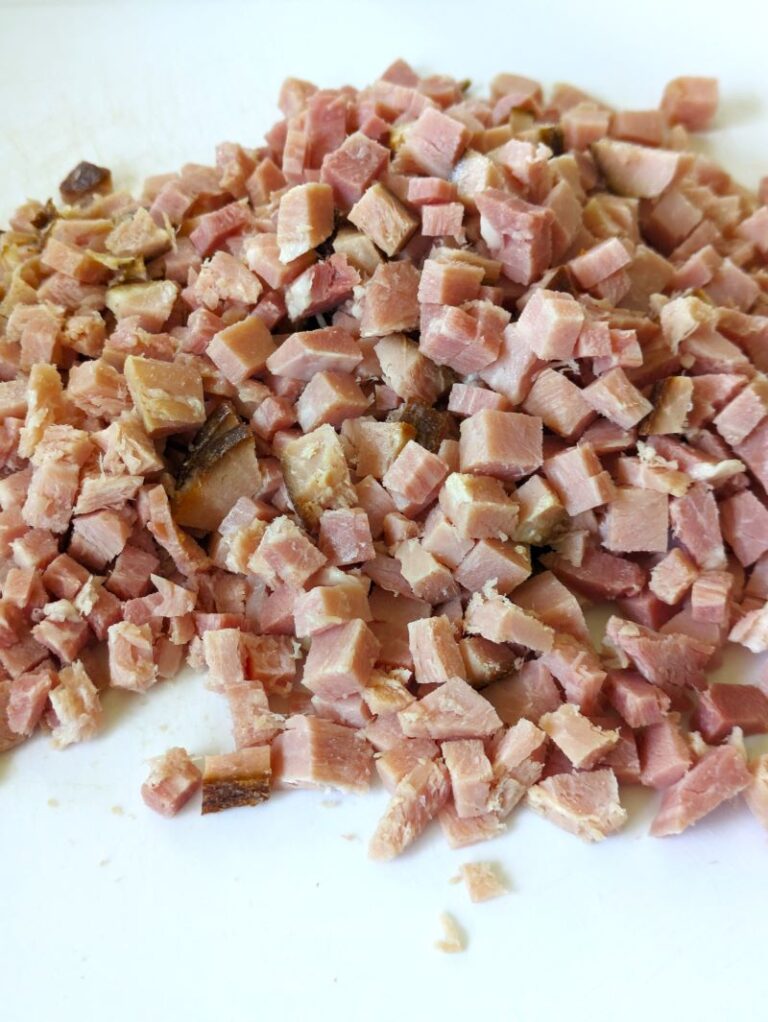 diced ham for cornbread muffins