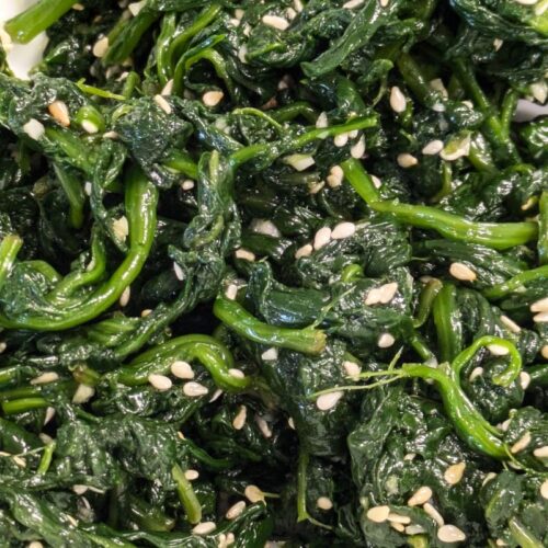 korean side dish (banchan) made with spinach