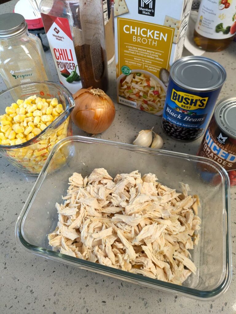 ingredients for kid-friendly chicken tortilla soup