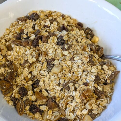 basic muesli recipe in a bowl