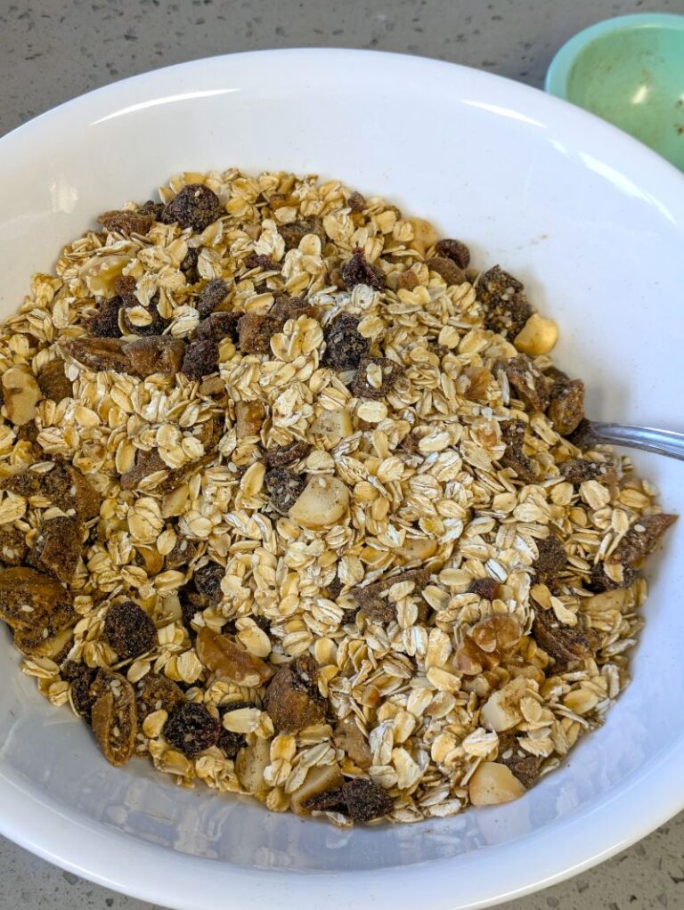 basic muesli recipe in a bowl