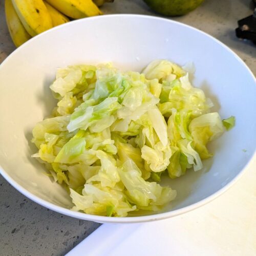 Hawaii-Style Cabbage Banchan in a bowl