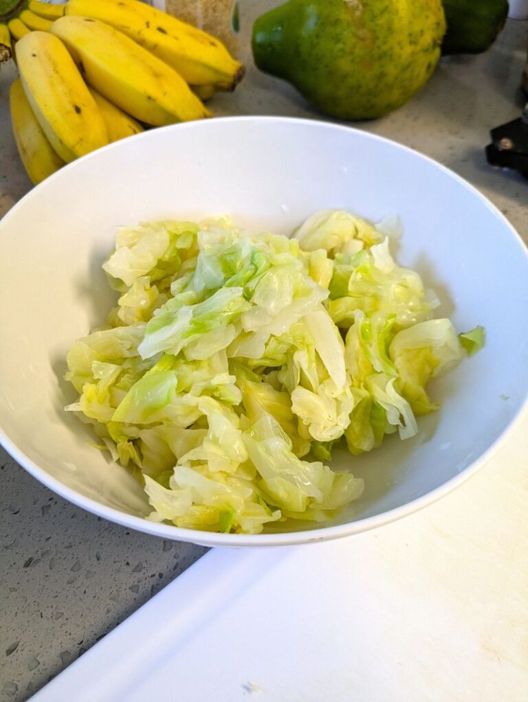 Hawaii-Style Cabbage Banchan in a bowl