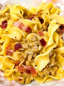 Turkey Cheeseburger Bacon Pasta