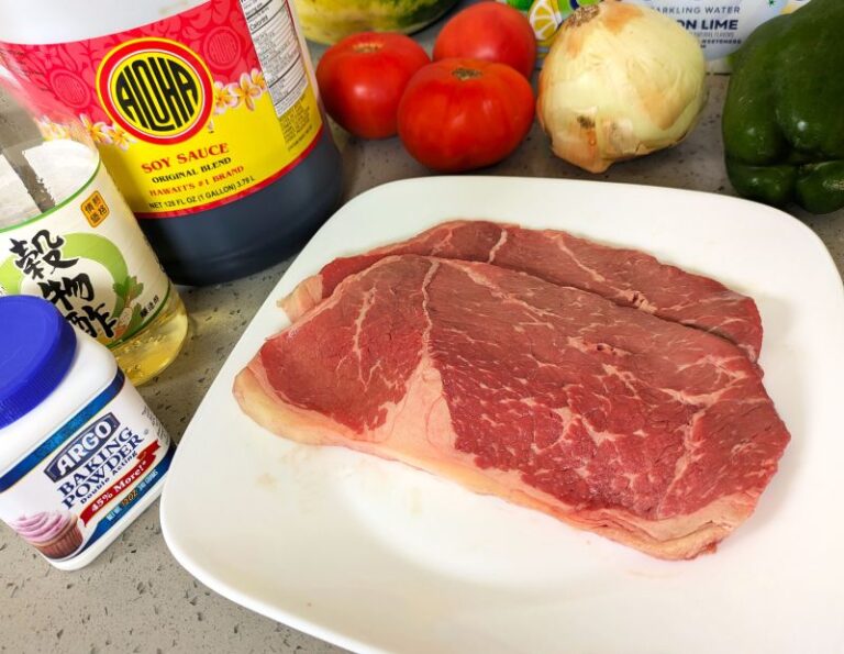 ingredients for Hawaii-Style Beef Tomato